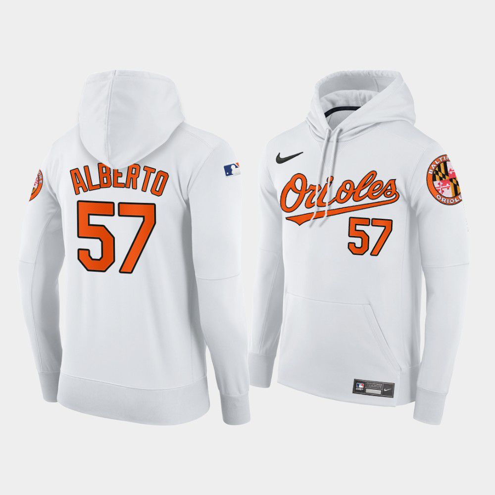 Men Baltimore Orioles #57 Alberto white home hoodie 2021 MLB Nike Jerseys->baltimore orioles->MLB Jersey